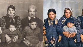 Eski aile fotoğrafı renklendirme/Onarma