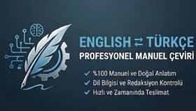 İngilizce - Türkçe Profesyonel Makale ve Metin Çevirisi