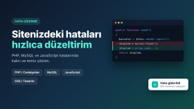 PHP web sitenizdeki hataları hızlıca düzeltirim