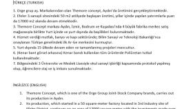 Themore Concept markası seslendirme metni.
