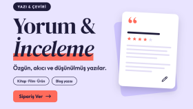 kitap, film, dizi ve metinler için özgün inceleme yazarım