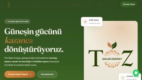 Töz Solar Energy | Güneş Enerjisi Kurumsal Web Sitesi