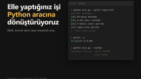 ihtiyacınıza özel Python script ve araç yazarım