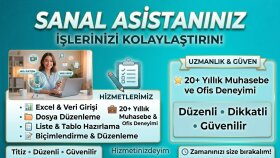20 yıllık tecrübeyle sanal asistanlık hizmeti verebilirim