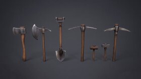 Stylized Low Poly Oyun Alet Seti & Varlıkları