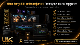 videolarınızın editlerini ve montajlarını yapabilirim