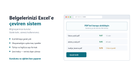 Belgeden Excel'e veri çıkarma sistemi