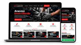 Modern ve Mobil Uyumlu Oto Servis Web Sitesi Tasarımı