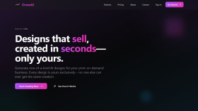 POD Satıcılar için Çok Modelli AI Tasarım Platform (CrevaAI)