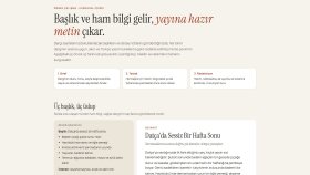 Dergi Tarzı Web Sitesi Metni (Örnek Çalışma)