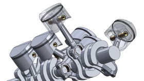 V6 3.0L Motor – Piston & Krank Mekanizması Montaj Tasarımı