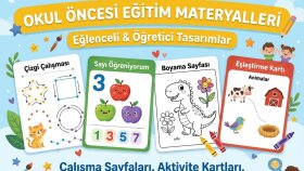 okul öncesi çocuklar için eğitim materyali tasarlayabilirim