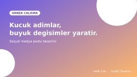 Instagram ve LinkedIn için sosyal medya postu tasarlarım