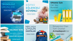 Armadepom E-ticaret Sitesi Görsel Çalışmaları