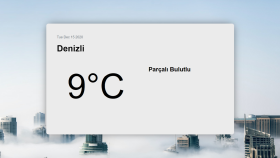 fetch API ile Hava durumu Tablosu
