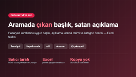 pazaryeri ürün açıklamalarınızı yazarım