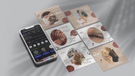 Beauty Center İçin Modern Mockup Sunumu