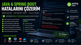 java ve spring boot hatalarını çözerim