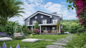 Modern Villa Dış Mekan Mimari Görselleştirme