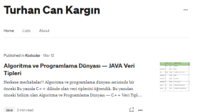 Hobi Olarak Yazdığım Diğer Yazılar