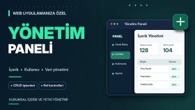 web sitenize özel yönetim paneli geliştiririm