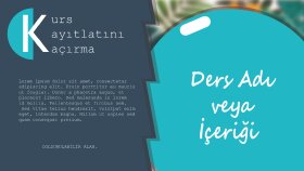 Kurs Afişi Tasarımı