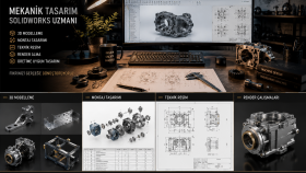 SolidWorks ile 3D model ve teknik resimler oluştururum