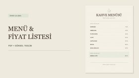 işletmeniz için menü ve fiyat listesi tasarlarım