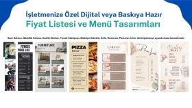 broşür, poster,katalog, fiyat listesi ve menü tasarlıyorum