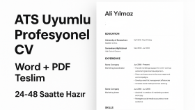  ATS uyumlu profesyonel CV hazırlıyorum