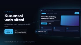 firmanıza kurumsal web sitesi tasarlarım