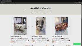 Avcıoğlumasasandalye.com.tr sitesi tasarımım