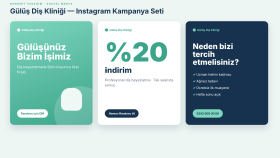 Gülüş Diş Kliniği - Konsept Instagram Kampanya Seti