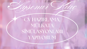 cv hazırlama, koçluk, mülakat simülasyonları yapıyorum