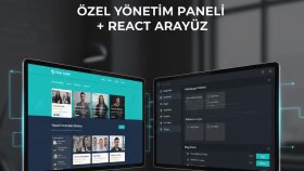 size özel admin panelli ve arayüzlü web sitenizi kodlarım