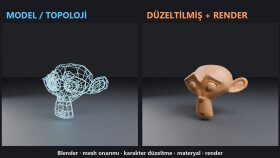 Blender 3D modelinizi ve karakterinizi düzeltebilirim