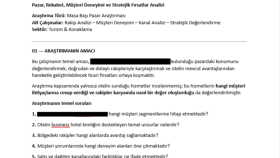 Pazar Araştırması ve Rakip Analizi