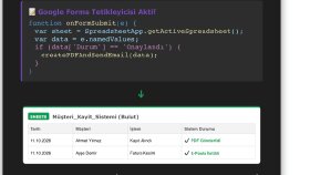 Google Sheets ve Form süreçlerinizi otomatikleştiririm
