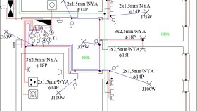 autoCAD ile elektrik tesisatı çizimi yapıyorum