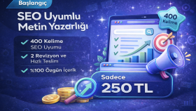 SEO uyumlu metin yazarlığı yaparım