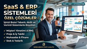 SaaS, CRM, ERP ve yapay zeka destekli yazılım geliştiririm