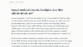 Sosyal Medyada Benlik | Eleştirel Deneme ve Metin Analizi