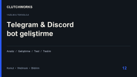 Telegram Discord ve bildirim botları geliştiririm