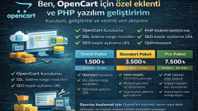 OpenCart kurulum ve geliştirme hizmeti sunarım
