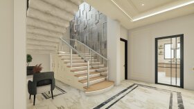 Villa iç mekan tasarımı ve görselleştirmesi