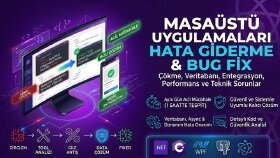 masaüstü yazılımınızdaki teknik hataları ve bugları çözerim