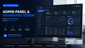 modern admin panel ve dashboard arayüzleri tasarlarım