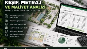 projeniz için keşif, metraj ve maliyet analizi yapabilirim