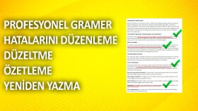 uzmanı olduğum İngilizce-Türkçe çeviride düzenleme yaparım