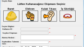 Kişisel koruyucu ekipman takip programı